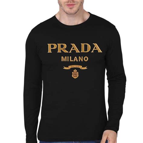 prada milano long sleeve|prada t shirt.